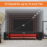 ZUN LED TV Stand Modern Entertainment Center with Storage High Gloss Gaming Living Room Bedroom TV W162594693