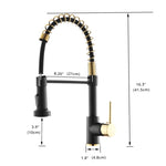 ZUN Commercial Kitchen Faucet with Pull Down Sprayer, Single Handle Single Lever Kitchen Sink Faucet W1932P156133