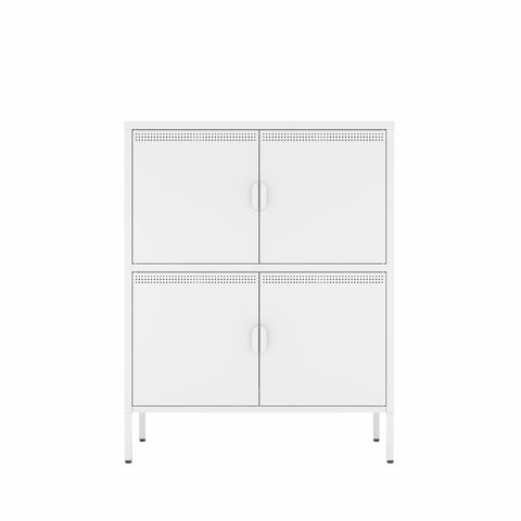 ZUN 4 Door Metal Accent Storage Cabinet for Home Office,School,Garage 70453714