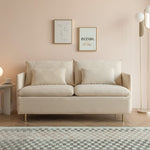 ZUN Modern Upholstered Loveseat Sofa,Beige Cotton Linen-63.8'' W848119950