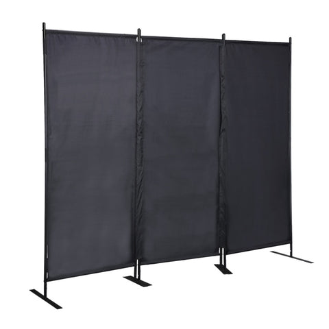 ZUN 6 Ft Modern Room Divider, 3-Panel Folding Privacy Screen w/ Metal Standing, Portable Wall Partition, W2181P154697
