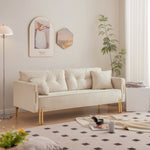 ZUN 70" Velvet Sofa Couch Luxury Modern Upholstered 3-Seater sofa with 2 Pillows for W848P146169