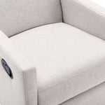 ZUN Modern Upholstered Rocker Nursery Chair Plush Seating Glider Swivel Recliner Chair, Tan PP297876AAT