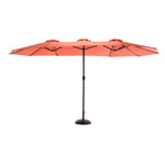 ZUN 14.8 Ft Double Sided Outdoor Umbrella Rectangular Large with Crank W640140331
