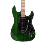 ZUN ST Stylish Electric Guitar with Black Pickguard Green 04945098