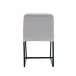 ZUN Upholstered Linen Fabric Dining Chairs Set of 2 With Metal Legs, Mid Century Modern Leisure Chairs W1439125950