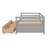 ZUN Daybed with two Storage Drawers ,Grey W50450914