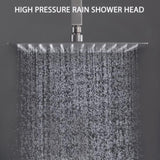 ZUN 12 Inch Bathroom Rain Shower Combo Set With Hand Shower W121749881