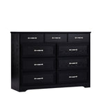 ZUN Bedroom dresser, 9 drawer long dresser with antique handles, wood chest of drawers for kids room, W1162116815