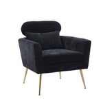ZUN 29.5"W Modern Chenille Accent Armchair Upholstered Reading Single Sofa Leisure Club W129847366