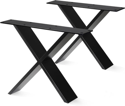 ZUN Metal Table Legs 30 inch H 28'' W｜Heavy Duty X Shape Furniture Legs｜Coffee Table Legs for DIY 11296480