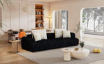 ZUN 103.9" Modern Couch Corduroy Fabric Comfy Sofa with Rubber Wood Legs, 4 Pillows for Living Room, WF309991AAB