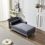 ZUN Modern Upholstery Chaise Lounge Chair with Storage Velvet W1097102812