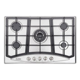 ZUN AHT30IN30S Hothit Propane Gas Cooktop 30" Inch, 5 Burner Built-in Stainless Steel Gas Stove Top, W2218134877