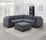 ZUN Modular Living Room Furniture Armless Chair Ash Chenille Fabric 1pc Cushion Armless Chair Couch. B011104329
