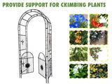 ZUN Metal Garden with doors Garden Arbor Trellis Climbing Plants Support Outdoor Wedding W656127047