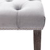 ZUN Heng Ming Upholstered Tufted Ottoman , Velvet Dining Bedroom Footrest Stool Accent W212132691
