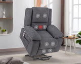 ZUN Electric Power Recliner Chair With Massage For Elderly ,Remote Control Multi-function Lifting, W1203126316