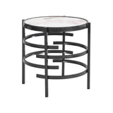 ZUN Elegant Pandora Sintered Stone End Table, Darker Gray Small Coffee Table for Living Room 20.67''W x W1071P144268