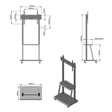 ZUN 40-80" Television Trolley Wall Mount Bracket TV Stand TSY1700 29275636