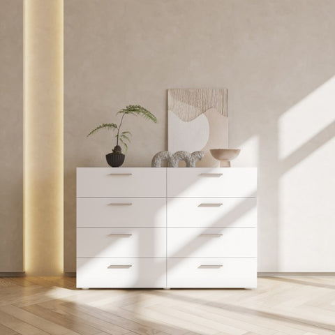 ZUN FCH 8 Drawer Double Dresser for Bedroom, Wide Storage Cabinet for Living Room Home Entryway, White 37280915