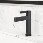 ZUN Single Handle Single Hole Bathroom Faucet in Matte Black W1626130677