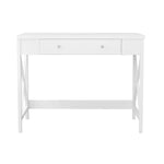 ZUN Modern Home Office Desk Study Table Writing Desk with 1 Storage Drawer,Makeup Vanity Dressing Table W112040053