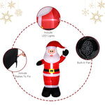 ZUN 8ft with 4 String Lights Inflatable Garden Santa Claus Decoration 17564043