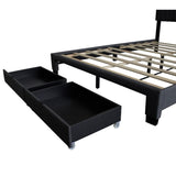 ZUN QUEEN SIZE UPHOLSTERED BED WITH ADJUSTABLE HEIGHT / MATTRESS 10 TO 14 INCHES / LED DESIGN WITH W1867121465