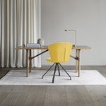 ZUN Light yellow 360&deg; Swivel Makeup Home Office Chair, PU Vanity Chair, Nail chair for Women, queen W2118P143547