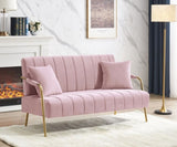 ZUN [New Design] Modern and comfortable beige Australian cashmere fabric sofa, comfortable loveseat with W2272P143271