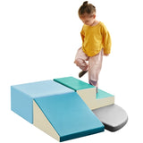 ZUN Soft Climb and Crawl Foam Playset, Safe Soft Foam Nugget Block for Infants, Preschools, Toddlers, TX296663AAC