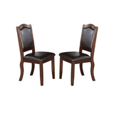 ZUN Faux Leather Upholstered Dining Chairs, Brown SR011338