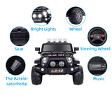 ZUN 12V Kids Ride On Car Toy Rechargeable Battery 4 mph Remote Control Black US 26224467