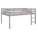 ZUN Full Loft Bed,Grey W50446291