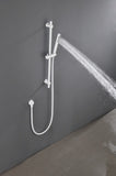ZUN SHOWERS Stainless Steel Slide Bar Grab Rail Includes Handheld Shower Head and 69-Inch Hose W1272101890
