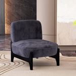 ZUN 1 Piece Upholstered Velvet Fabric Mid Century Modern Accent Chair with Solid Wood Frame, Comfy W1885125539