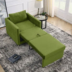 ZUN Sofa Bed Chair 2-in-1 Convertible Chair Bed, Lounger Sleeper Chair for Small Space with One Pillow, W487119624