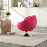 ZUN 360 Degree Swivel Cuddle Barrel Accents, Round Armchairs with Wide Upholstered, Fluffy Fabric W1539P147084