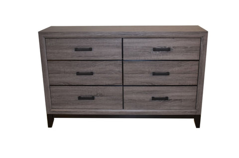 ZUN Sierra Contemporary Style 6-Drawer Dresser Made with Wood in Gray 808857665805