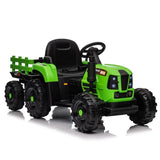 ZUN Ride on Tractor with Trailer,12V Battery Powered Electric Tractor Toy w/Remote Control,electric car W1396124964