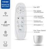ZUN YUHAO 52 In.Intergrated LED Ceiling Fan Lighting with Remote Control W136779962