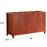 ZUN 60 in Vanity without Top and Sink, 60 inch Modern Freestanding Storage Only, W1059142981