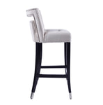 ZUN Suede Velvet Barstool with nailheads Dining Room Chair2 pcs Set - 30 inch Seater height W57053831