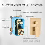 ZUN Shower Faucet Set, with Handheld Shower and Rainfall Shower Head Combination Set Wall Mounted Shower W121983513