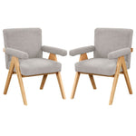 ZUN Modern Arm Chair Set of 2,Chair set Solid Wood Frame, Altay Velvet Upholstered Accent chairs WF300098AAE