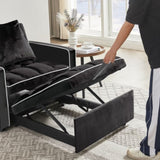 ZUN Three-in-one sofa bed chair folding sofa bed adjustable back into a sofa recliner single bed adult W1359137373