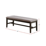 ZUN Dining Bench With Upholstered Cushion,Grey SR011802