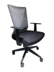 ZUN Nicolas Swivel Adjustable Height Fixed Armrest Office Chair Black Wengue and Smokey Oak B06280632
