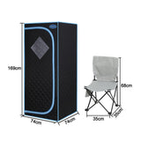 ZUN Full Size Portable Black Steam Sauna tent–Personal Home Spa, with Steam Generator, Remote Control, W782109879